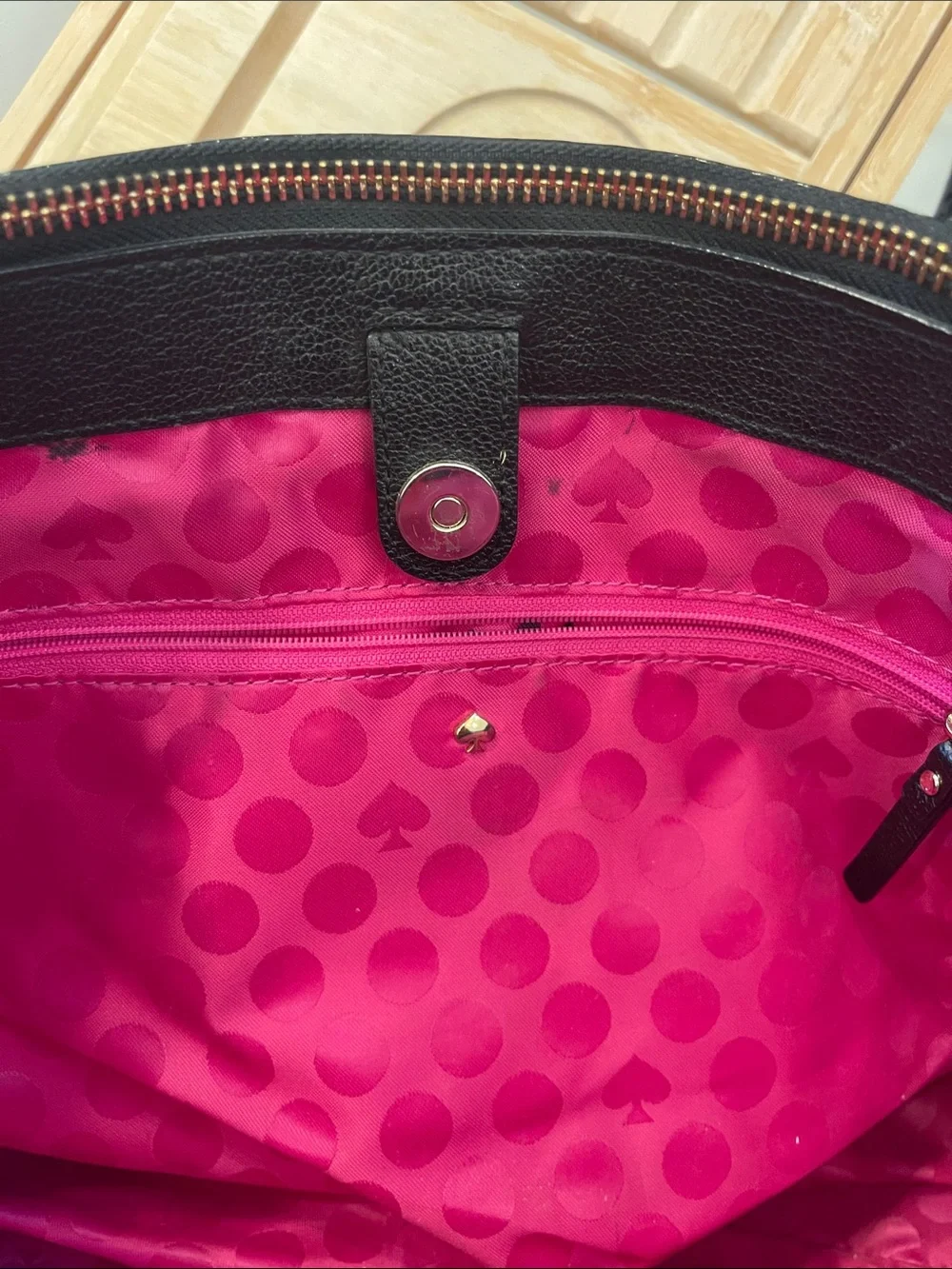 Kate Spade New York black Patent Designer Leather Tote Bag - Classic